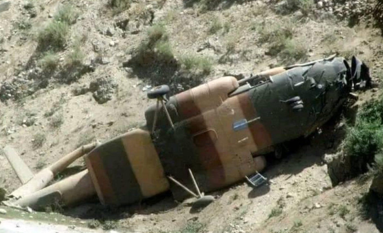 ANRF Claims They Shot Down Taliban Helicopter, Capture Four Fighters