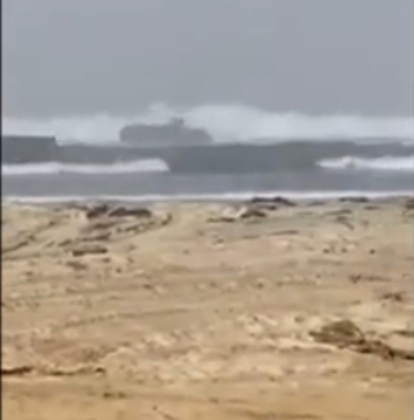 U.S. Marines Amphibious Combat Vehicle Flips During Training