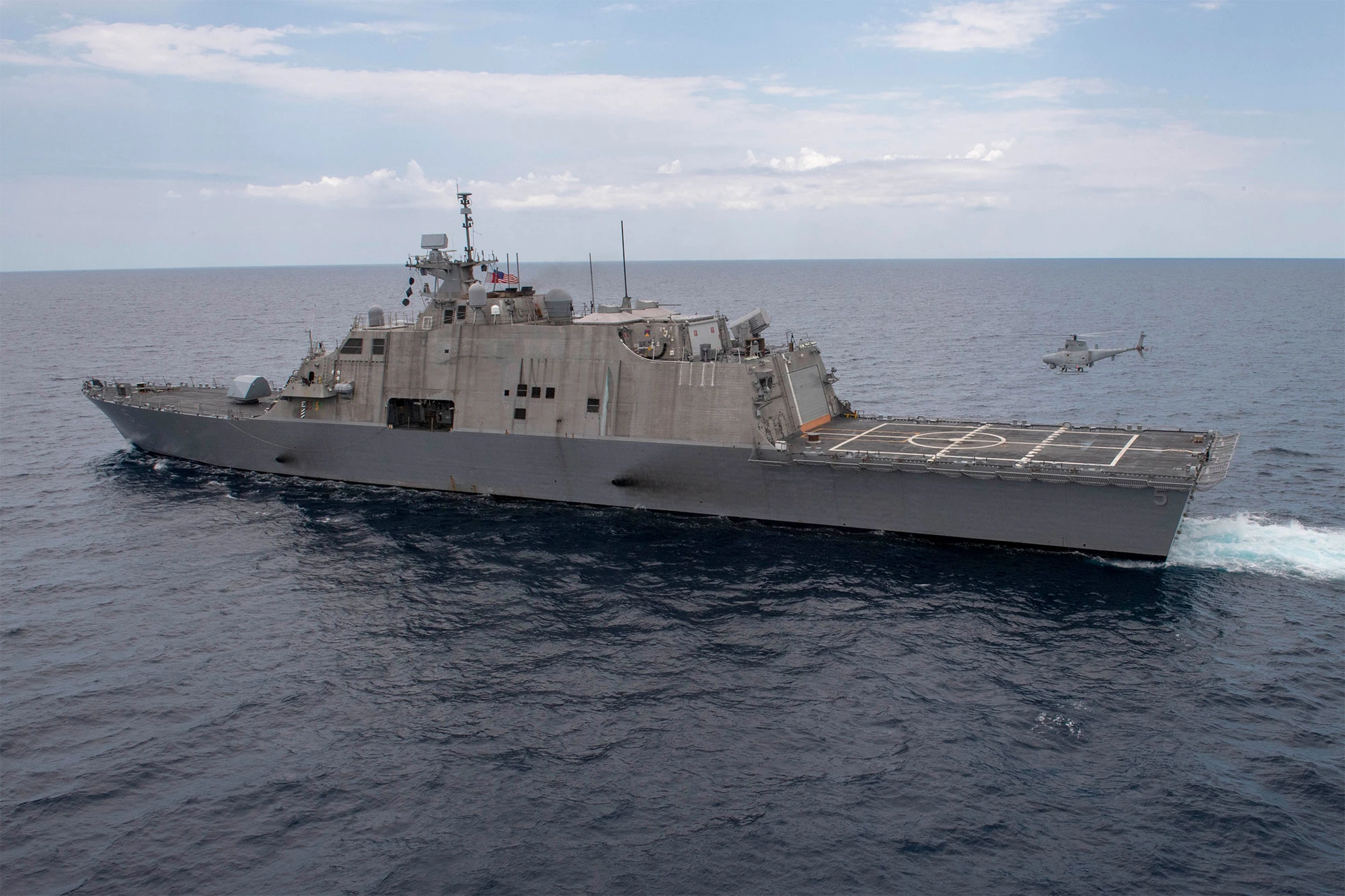 USS Milwaukee On Fire In Port