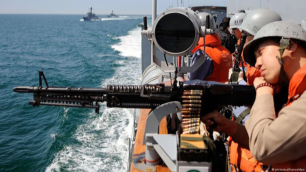 North and South Korean Vessels Exchange Fire