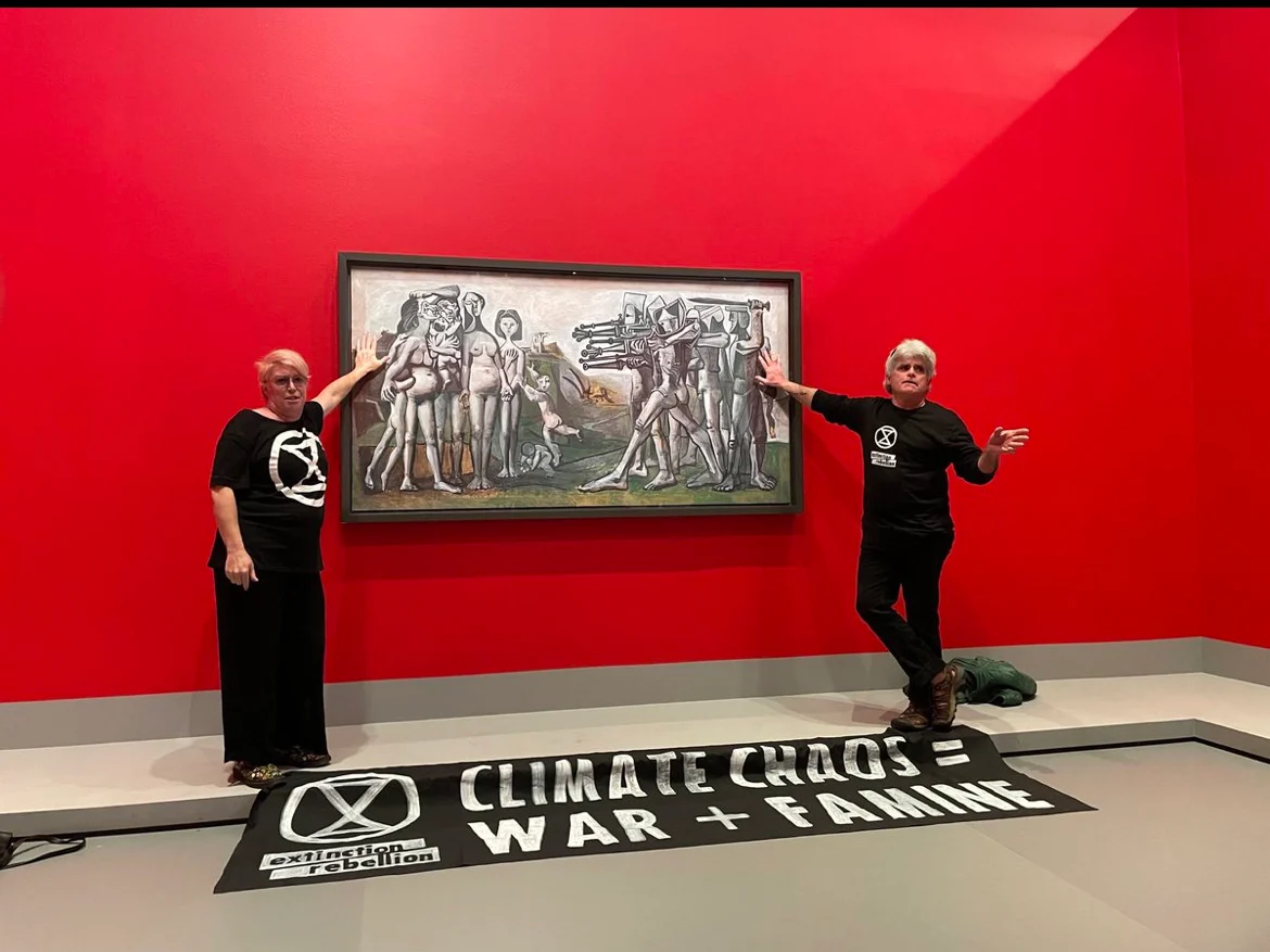 Protestors Target Picasso Painting, Melbourne Australia