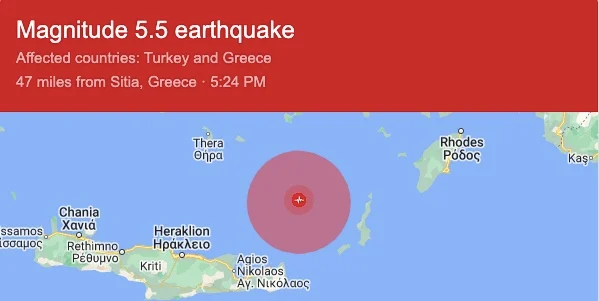 Earthquake Triggers Tsunami Warning in Greece