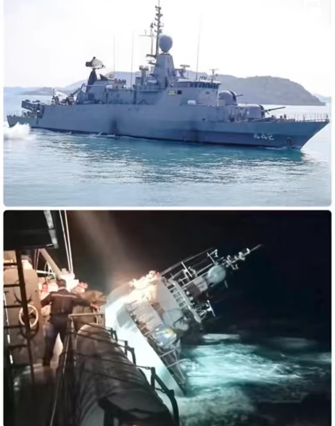 Thai Royal Navy Vessel HTMS Sukhothai Sinks
