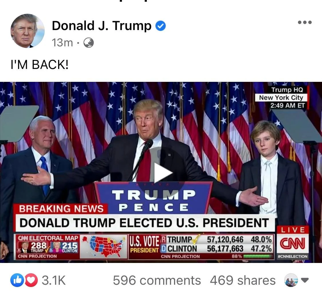 Trump is Back on Facebook