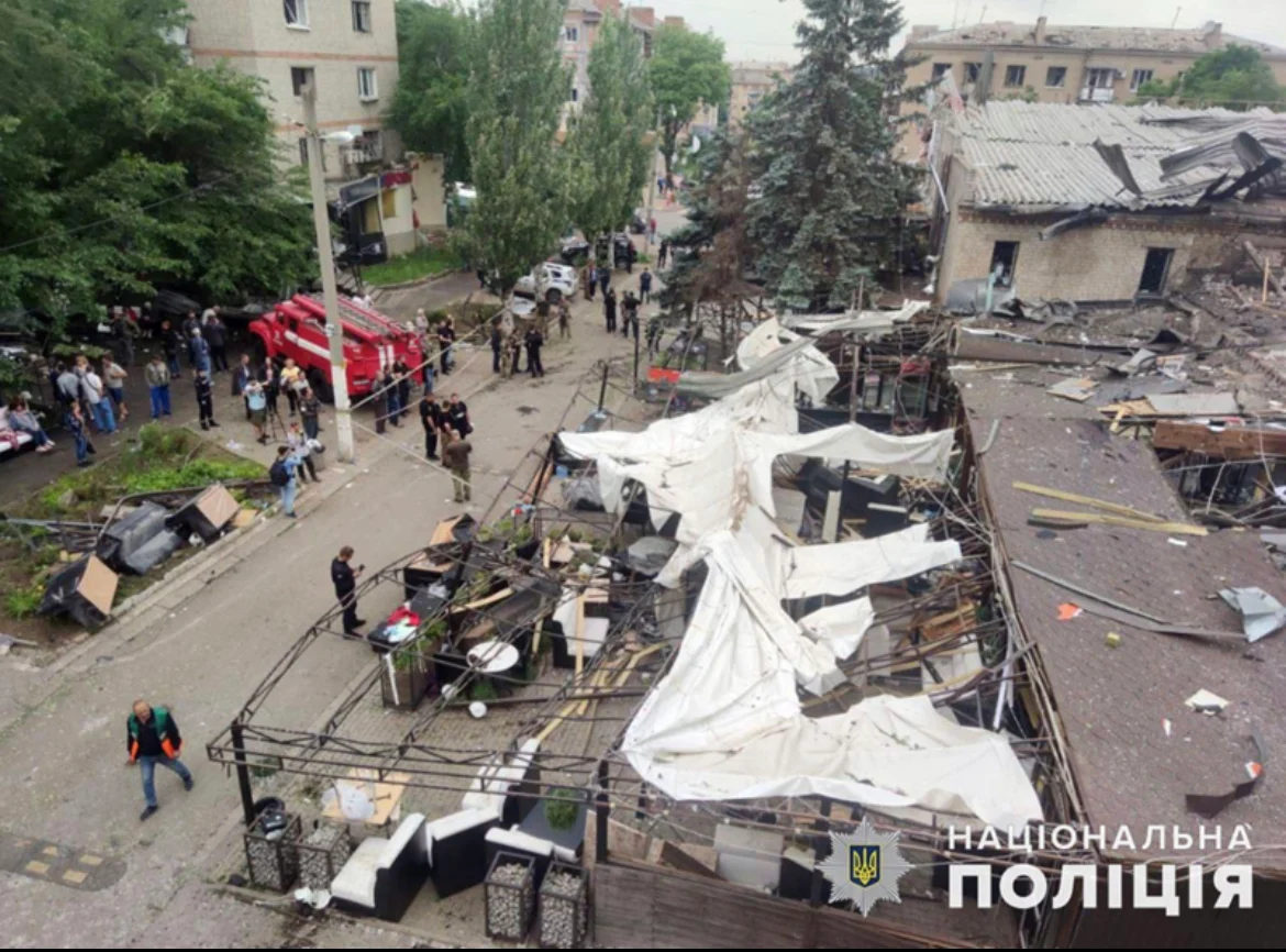 At Least Ten Killed, 61 Injured in Russian Missile Strike on Ukrainian Restaurant, Kramatorsk