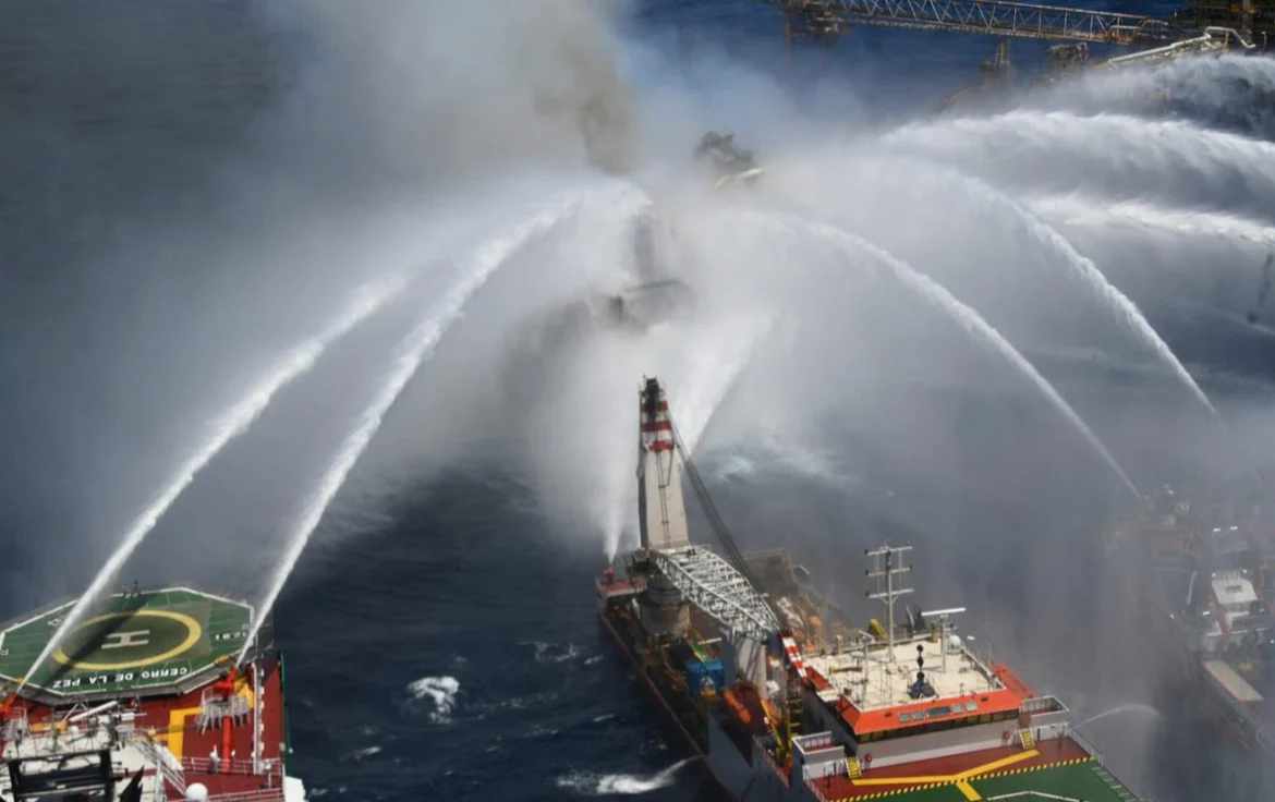 At Least Two Killed, Eight Injured, Pemex Oil Platform Fire, Gulf of Mexico