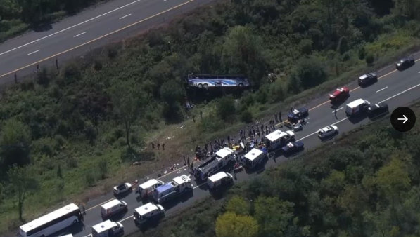 At Least One Killed, 50 Injured in Bus Roll-Over, Wawayanda, NY