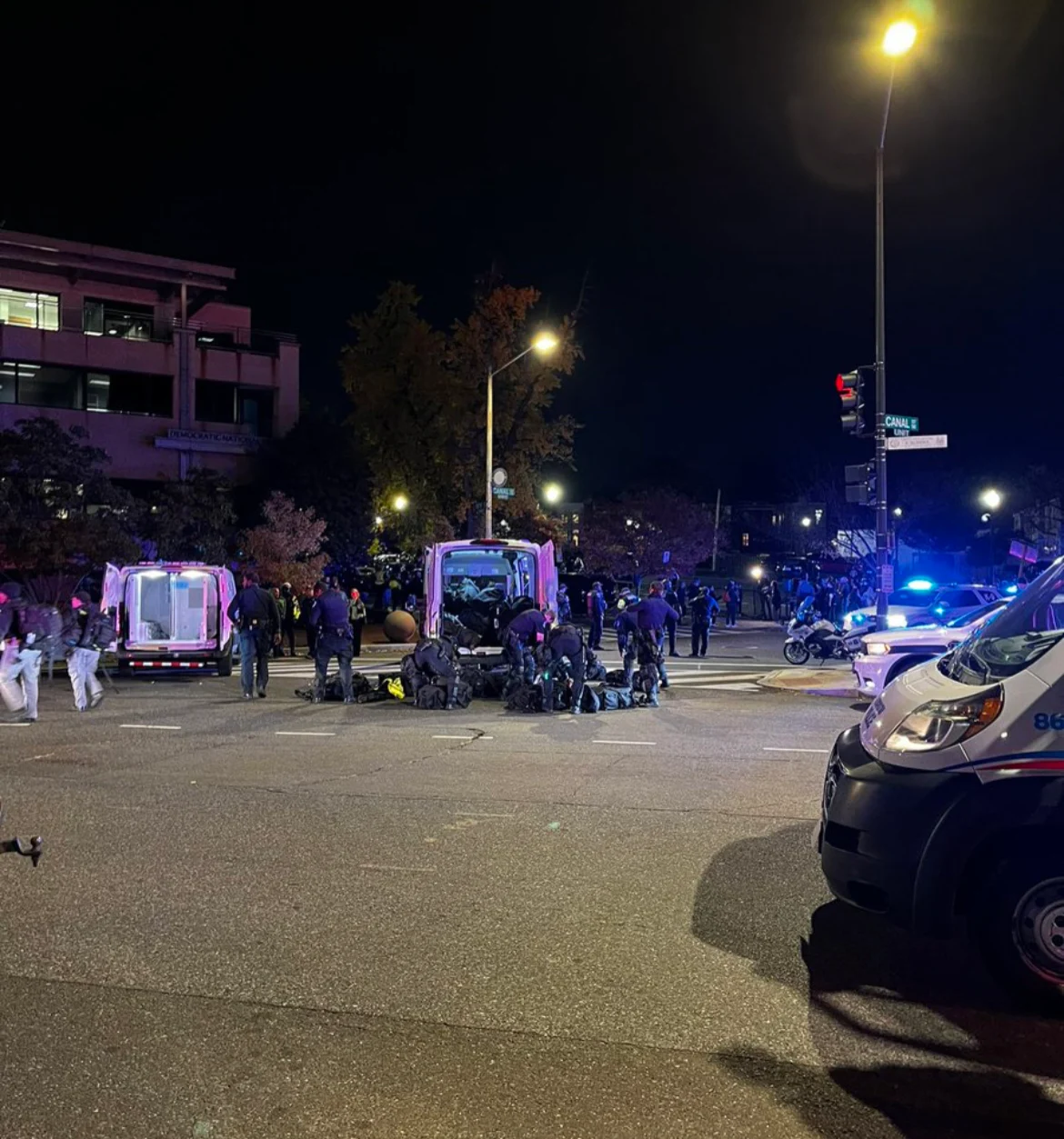 DNC HQ Evacuated, Capitol Police Arrest Violent Pro-Hamas Protestors