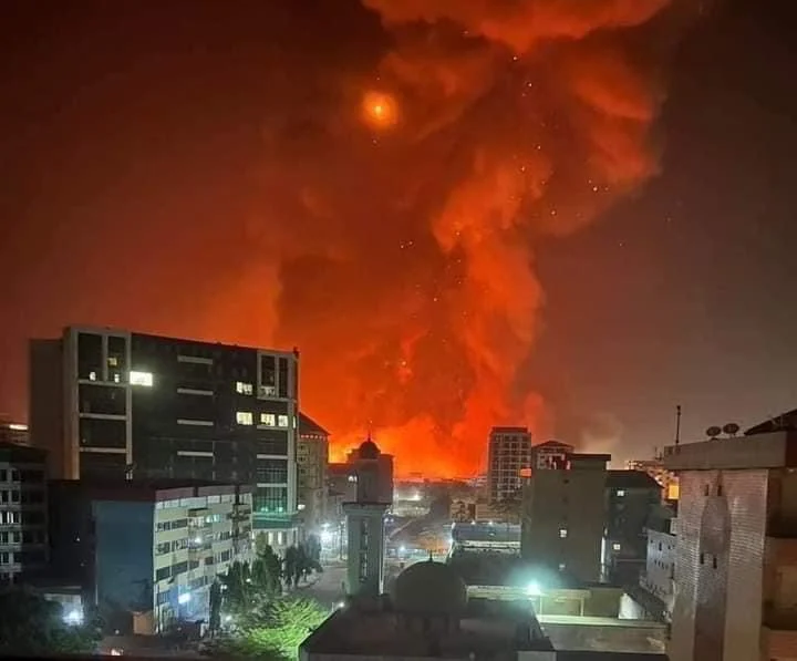 Inferno Rips through Neighborhood After Fuel Depot Explosion, Conakry, Guinea