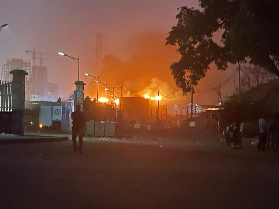 Fire Restarts at Fuel Depot, Conakry, Guinea