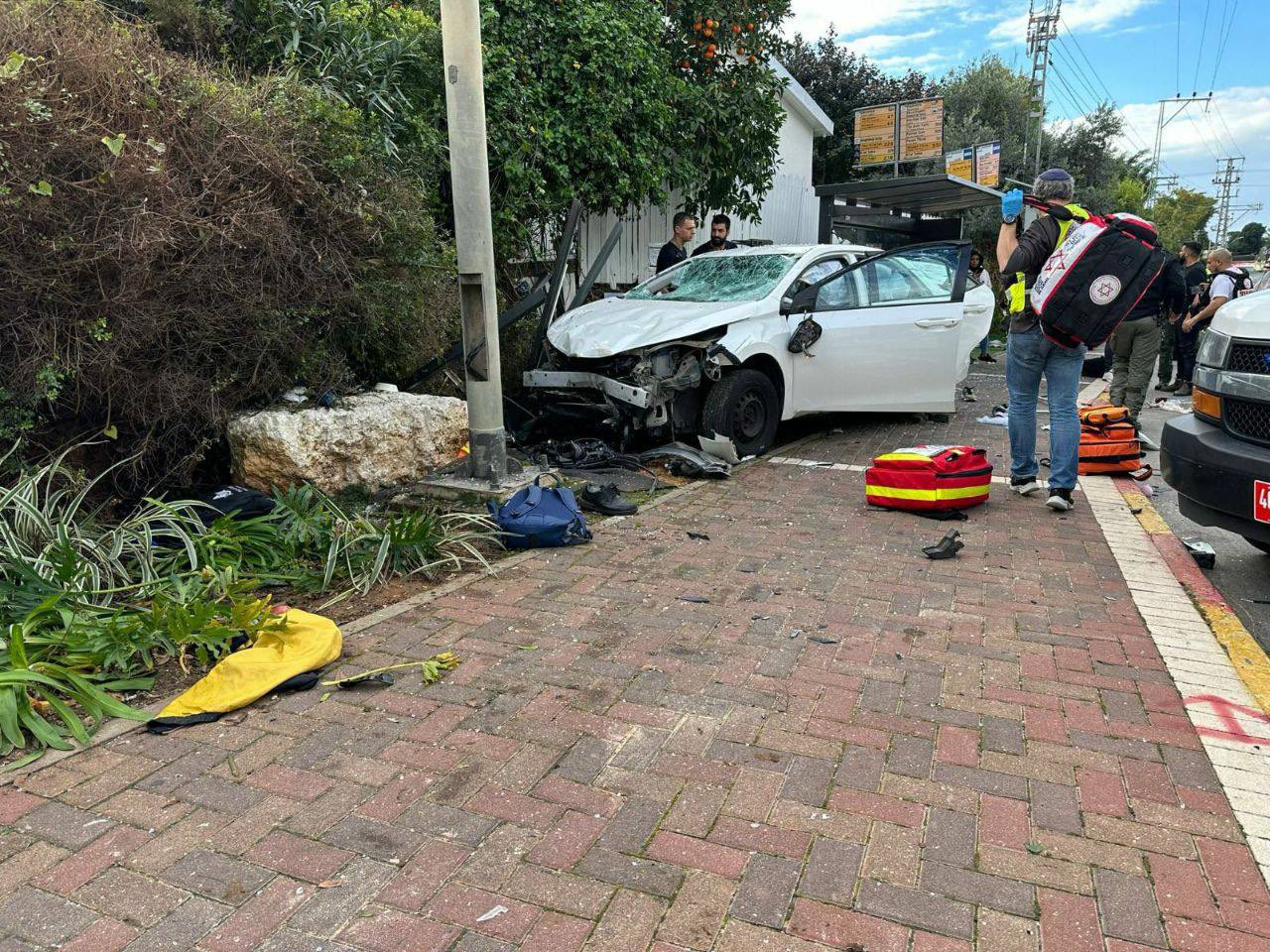 One Dead, 17 Wounded in Hamas Car Ramming, Stabbing Attack in Ra’anana, Israel