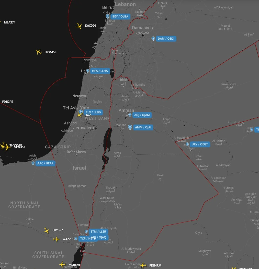 Israel Closes Airspace to Civilian Aircrafts