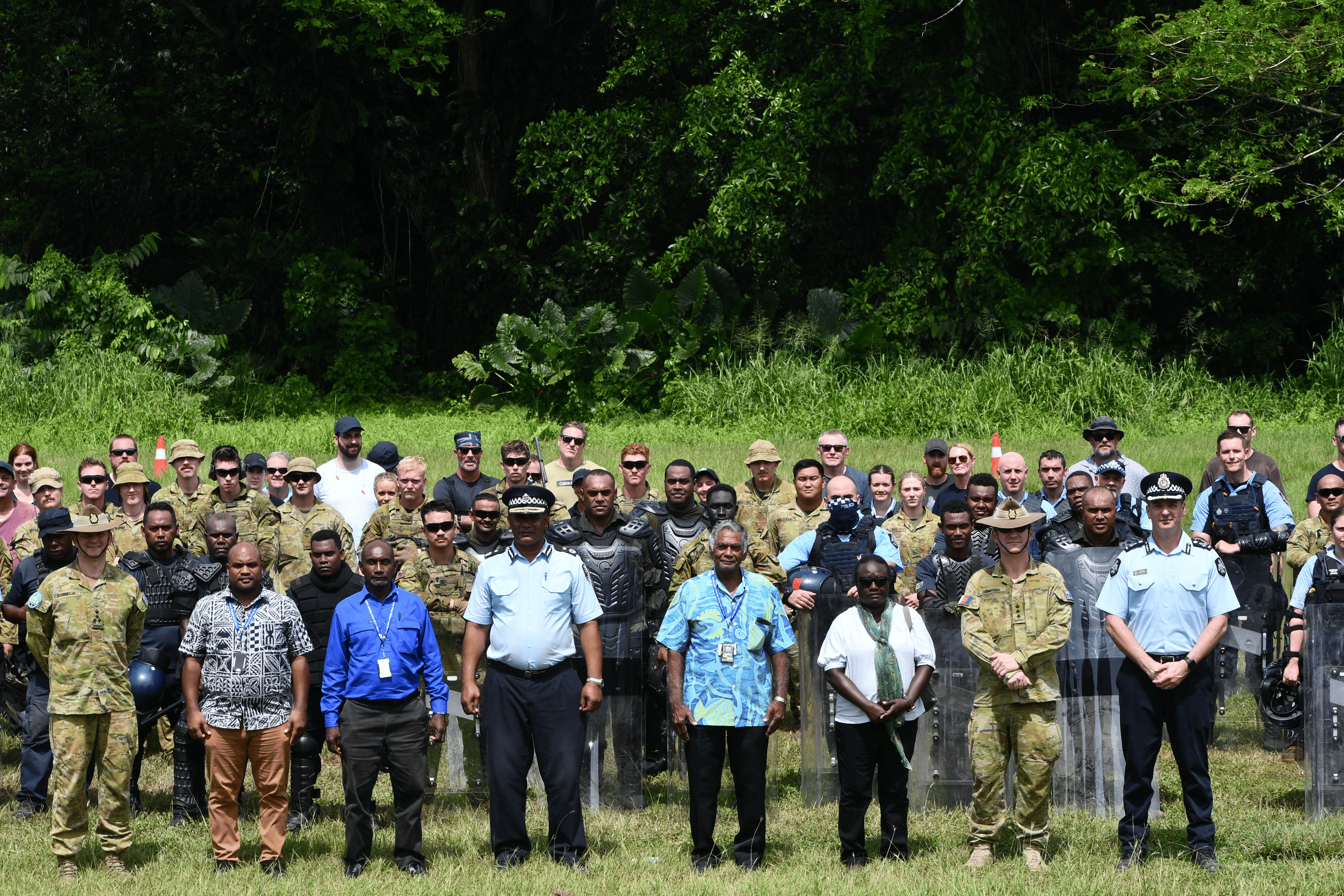 Australia and Solomon Islands Security Forces Conduct Crowd Control Exercise Before Elections