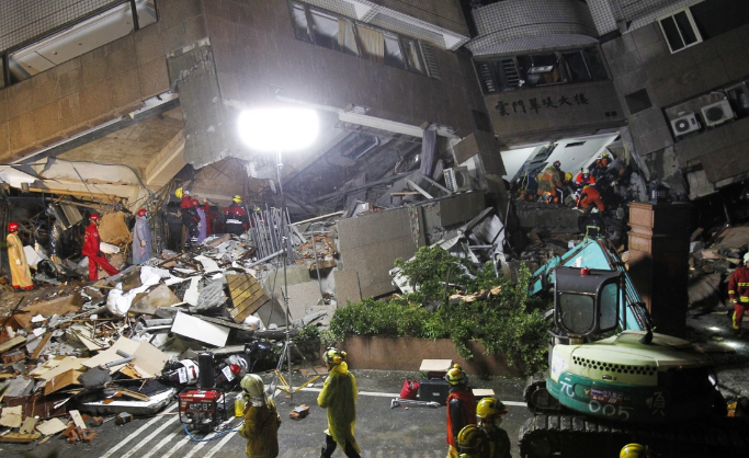 Death Toll Rises as Emergency Reports Continue to Come in, Hualien County, Taiwan
