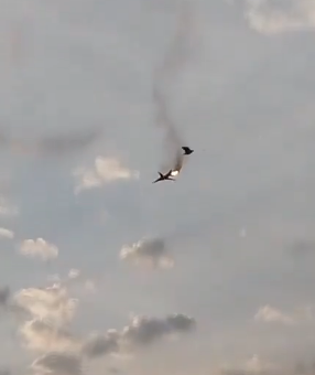 Ukraine Shoots Down First Russian Bomber of the War
