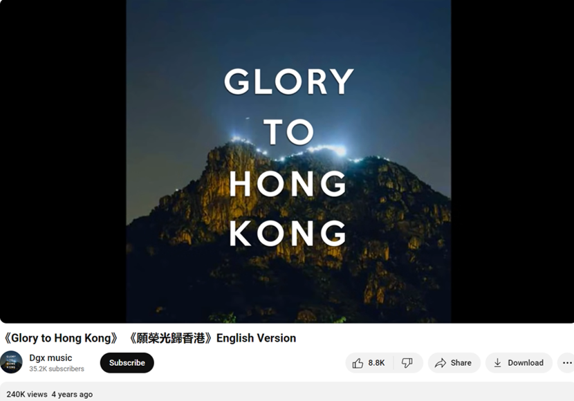Google’s YouTube Restricted Videos of Glory to Hong Kong After Court Ruling