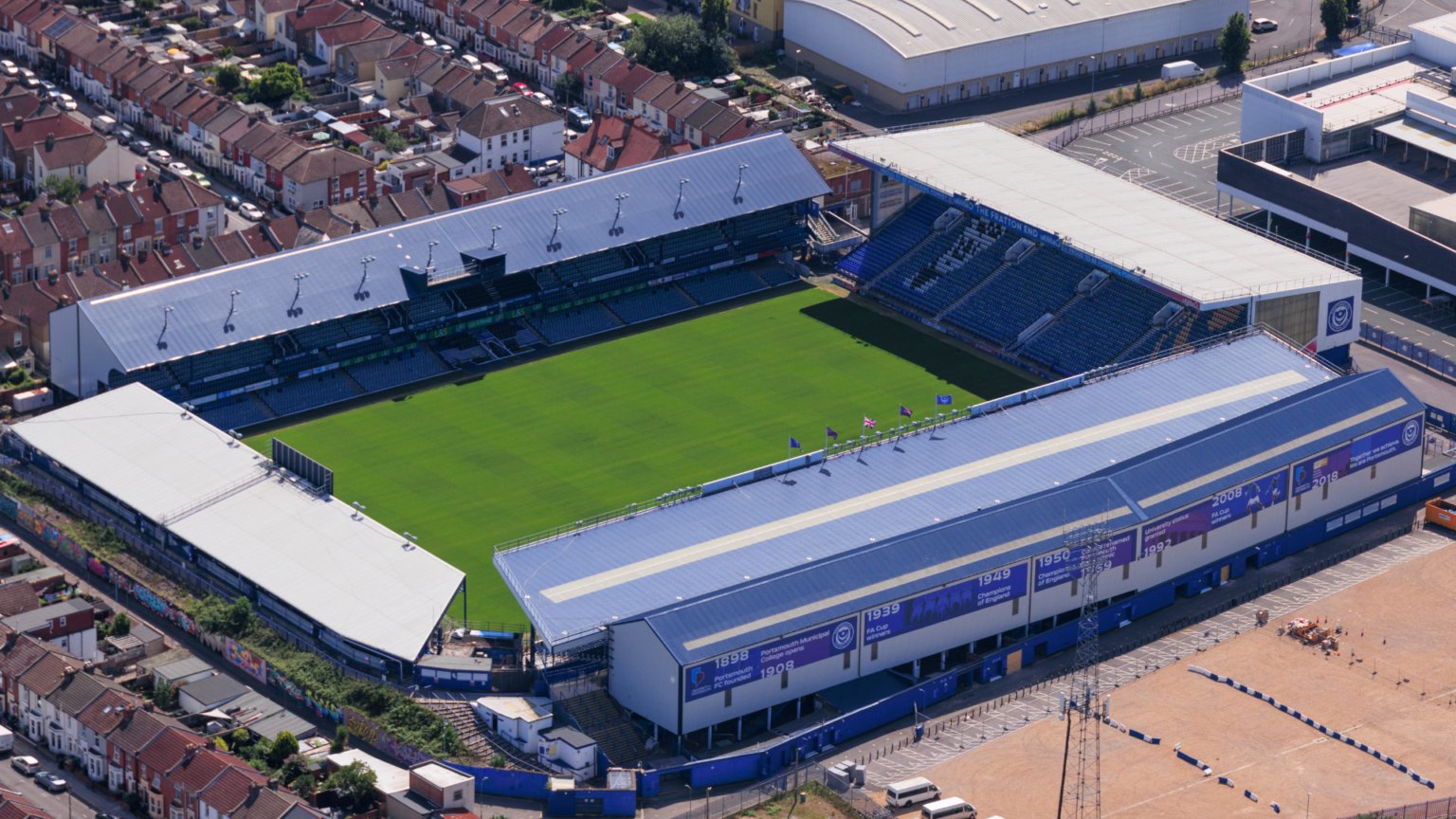 Portsmouth stadium aerial view