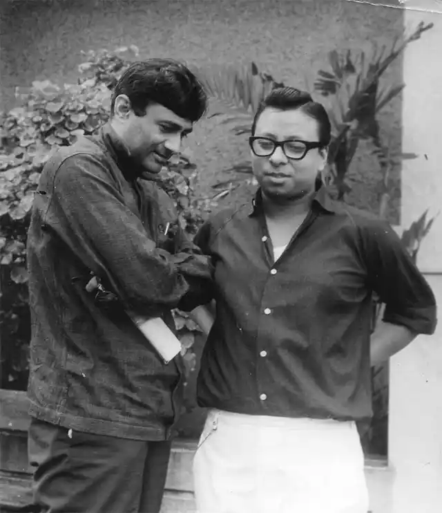 Dev Anand with RD Burman (Photo: Facebook/<a href="https://www.facebook.com/pages/Pancham-Unmixed/391118874275789?sk=photos_stream">PanchamUnmixed</a>)