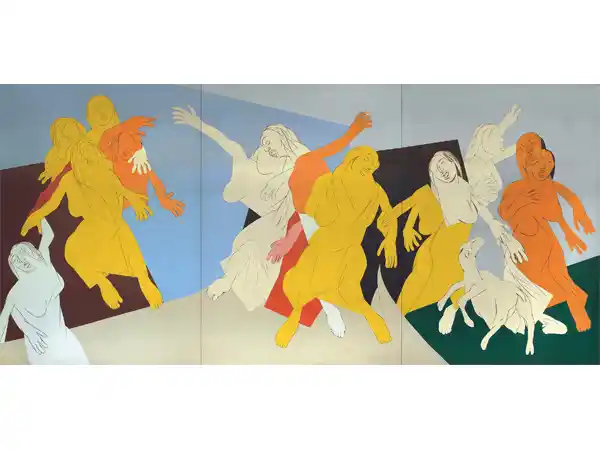 ‘Celebration’, the first most expensive piece of Indian art to be auctioned at Christie’s in 2002. (Photo Courtesy: Sahar Zaman)