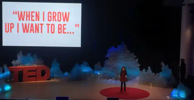 Ishita delivered a 4-minute talk on ‘What do you want to be now’, which ended in loud applause from the audience in New York. (Photo: Facebook/Ishita Katyal)