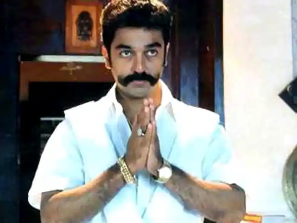 Kamal Haasan in a scene from <i>Thevar Magan</i> (1992)