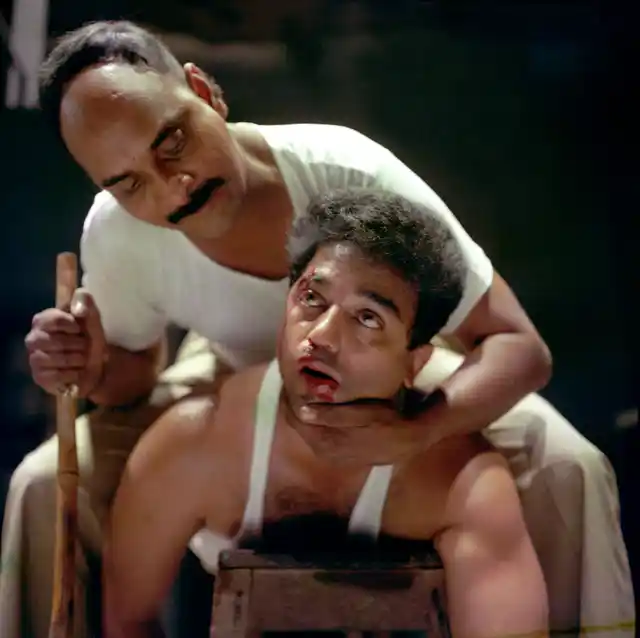 Kamal Haasan in a scene from <i>Nayakan</i> (1987)