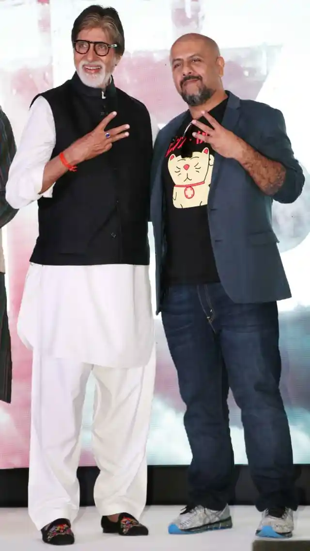 Team <i>TE3N </i>posing with the film’s album. (Photo: Yogen Shah)