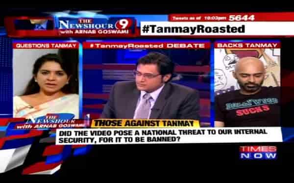 A still from The NewsHour Debate on Monday. (Photo Courtesy: Youtube/<a href="http://https://www.youtube.com/watch?v=K9pSeSRem_Y">The Newshour Debate</a>)