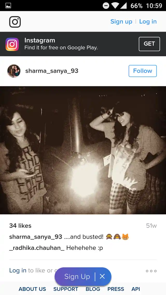 Fake Sanya Sharma’s profile 