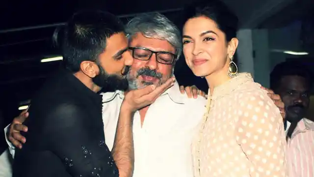 Ranveer Singh, Sanjay Leela Bhansali and Deepika Padukone.