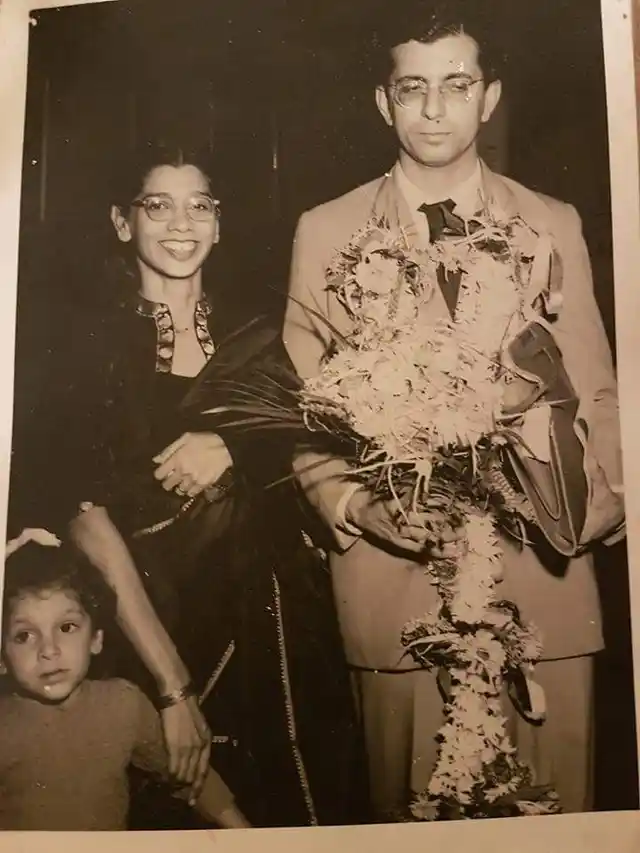 Nissim Ezekiel, his wife, and their daughter Kavita.