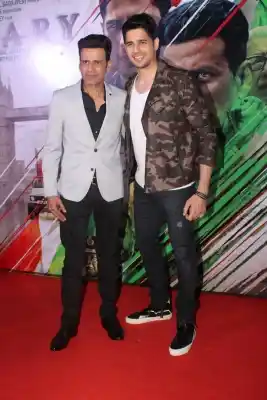 Mumbai: Actors Sidharth Malhotra and Manoj Bajpayee at the trailer launch of their upcoming film "Aiyaary" in Mumbai on Dec 19, 2017. (Photo: IANS)