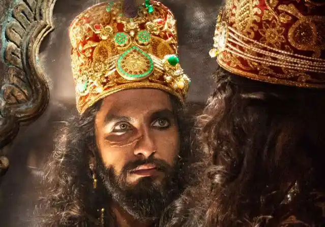 Ranveer Singh as Khilji in <i>Padmaavat</i>.” data-reactid=”348″><figcaption class=