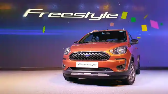 The Ford Freestyle sports subtle styling differences compared to the Figo hatchback. 