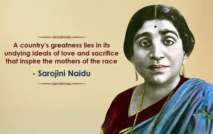 Sarojini Naidu was a celebrated poet, along with being an instrumental part of the Independence movement. 