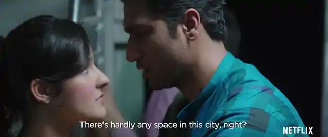 Angira Dhar and Vicky Kaushal in a still from <i>Love Per Square Foot.</i>