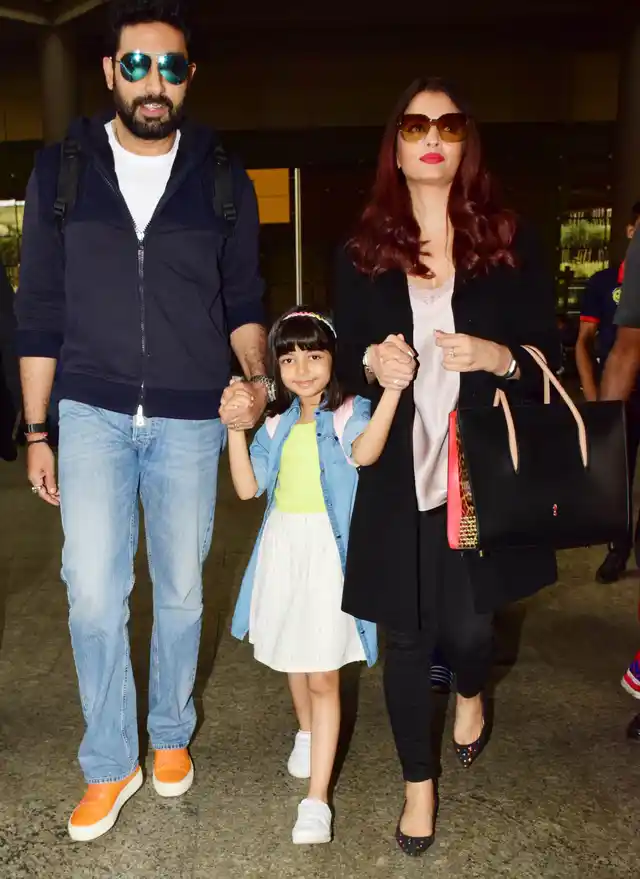 The Bachchan family is fashionably turned out. 