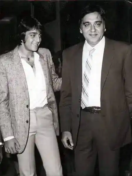 Sanjay with Sunil Dutt at an event.