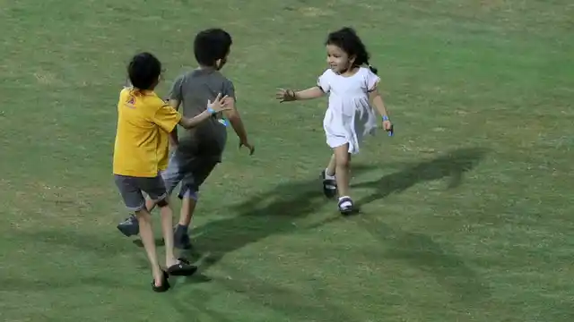The kids played a game of their own after the final.