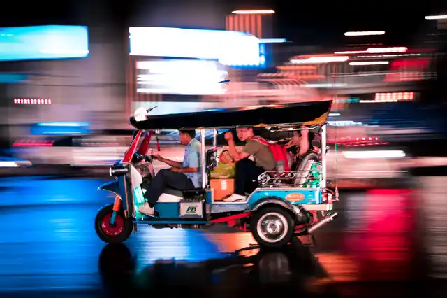 A sensation that sums up Bangkok? The reckless driving of tuk tuks