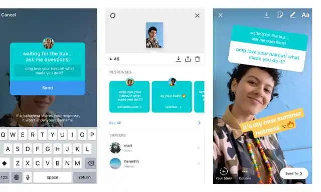 Questions sticker comes to Instagram for some reason. 