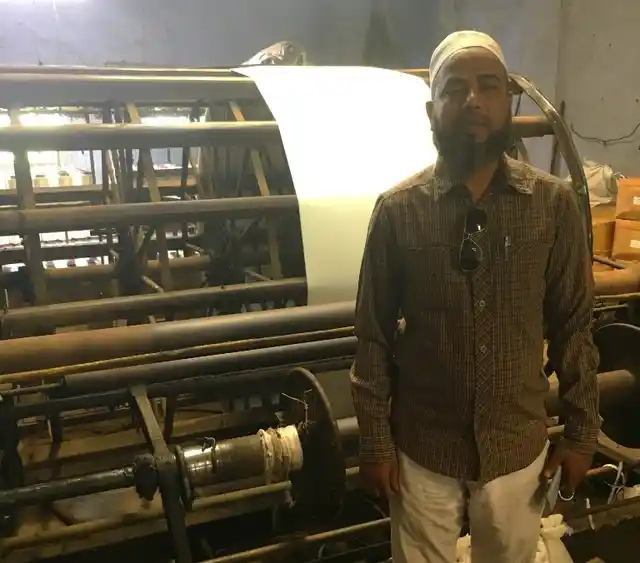 Unable to bear costs, Moazzam Ansari has had to sell off 50 percent of his looms.