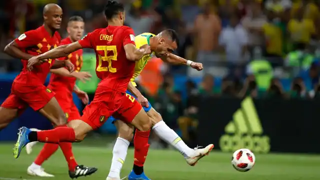 Belgium played with a narrow defense, forcing Brazil to go wide.