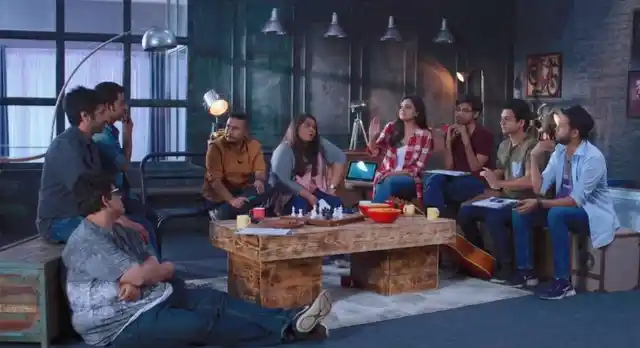 The 7 judges and 2 hosts of <i>Comicstaan </i>choosing the top 10 contestants.