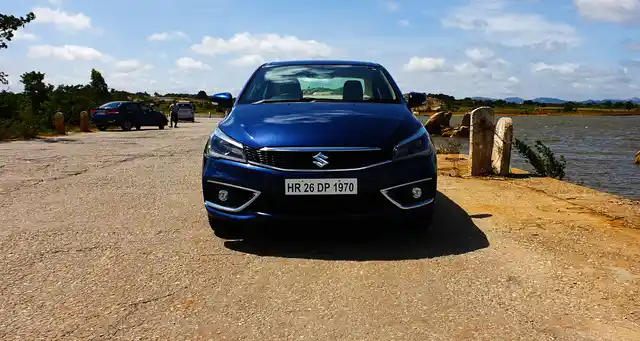 The new Ciaz comes with daytime running lamps in the top variant.