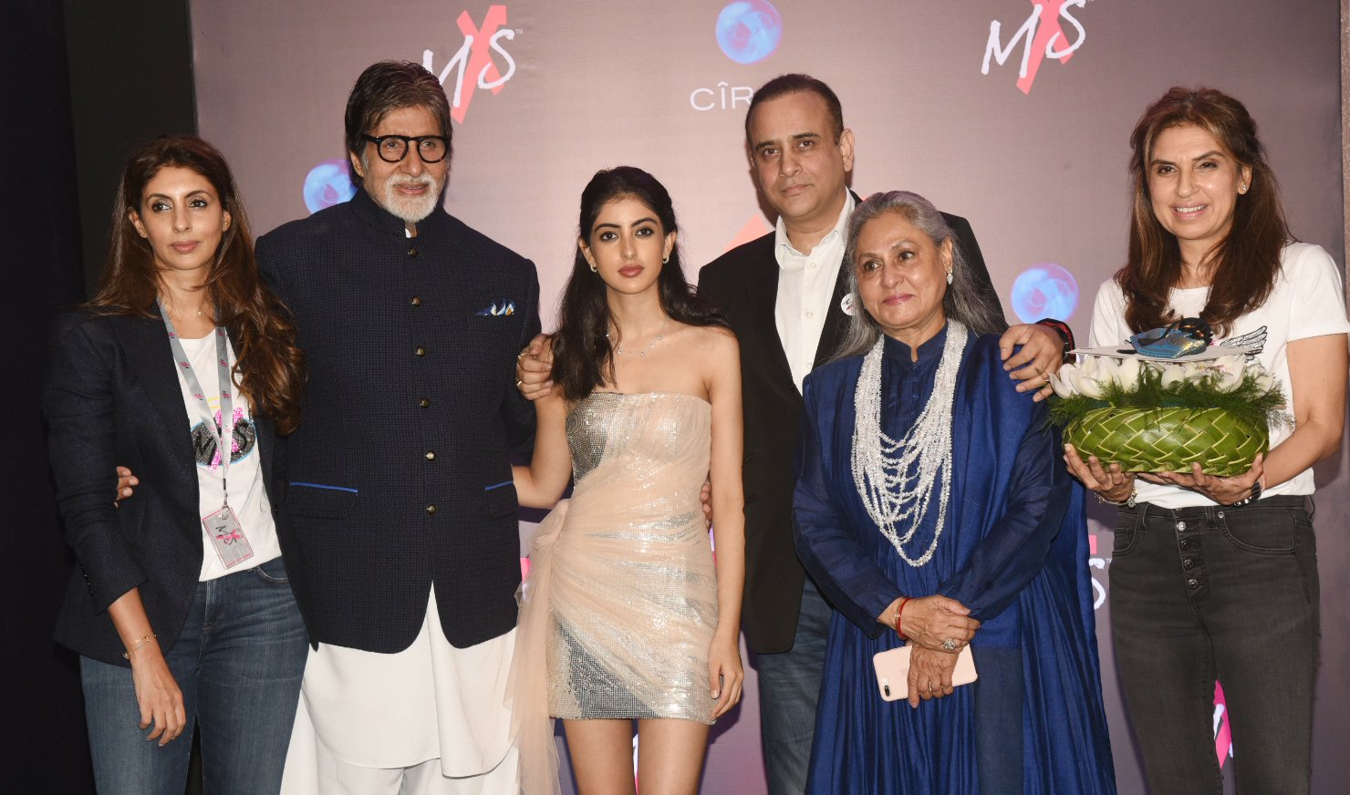 The Bachchans and Nandas at MXS store launch.