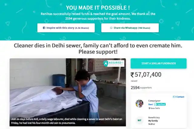 Ketto,in collaboration with Uday Foundation, has raised over Rs 57 lakh for the beneficiaries.