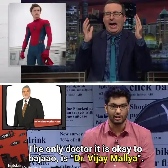 <i>Last Week Tonight with John Oliver</i> Vs <i>On Air With AIB.</i>