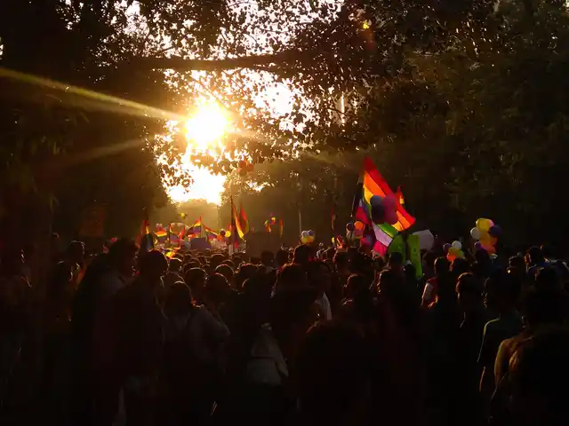 Members and supporters of the LGBTQI groups during Delhis Queer Pride march, in New Delhi, Sunday, 25 November.