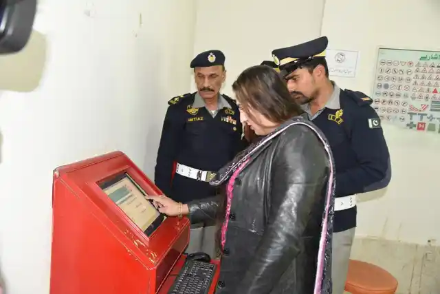 Laila Khan during the procedure of obtaining her driving license.
